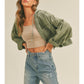Washed Olive Denim Jacket