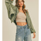 Washed Olive Denim Jacket