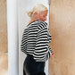 Striped Cropped Knit Sweater