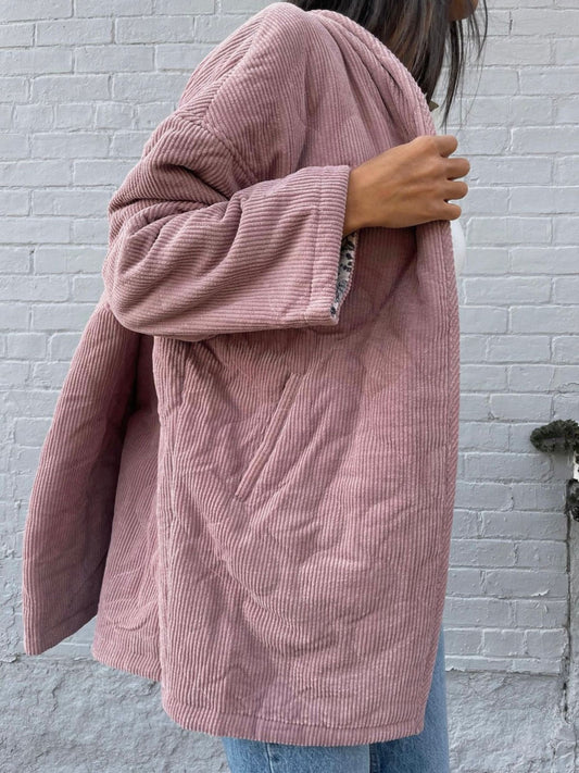 Reversible Corduroy Jacket - Dusty Pink