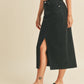 Black Denim Maxi Skirt
