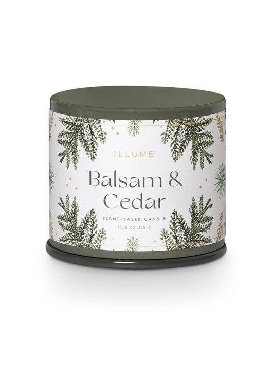 Balsam & Cedar Large Tin Candle