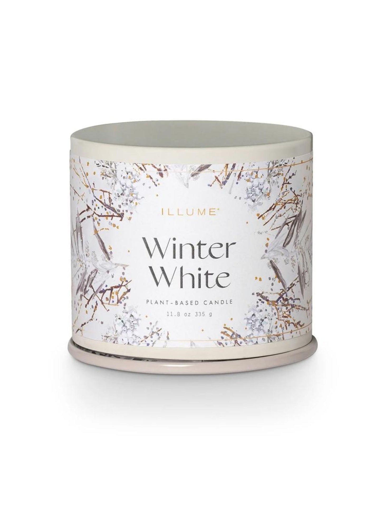 Winter White Large Tin Candle