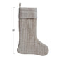 Wool Knit Stocking w/ Cotton Slub Cuff