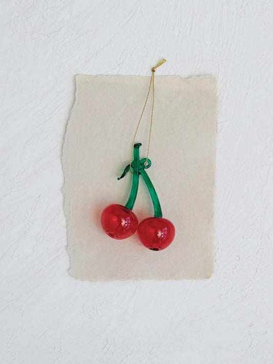 Glass Cherries Ornament