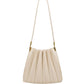 Carrie Pleated Vegan Shoulder Bag - Ivory
