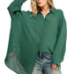 Malibu Gauze Top - Forest Green