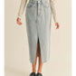 Light Denim Maxi Skirt