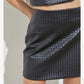 Woven Leather Skirt