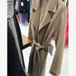 Mocha Handmade Wool Oversized Coat