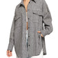 Houndstooth Oversized Button Up