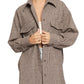 Houndstooth Oversized Button Up