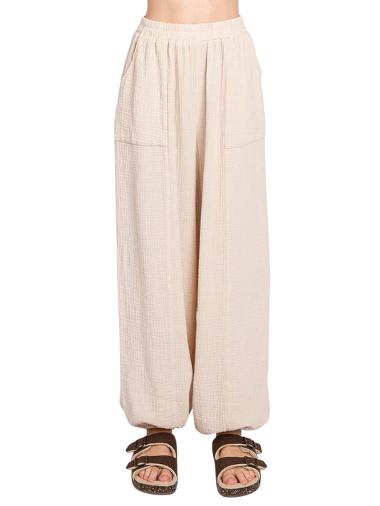 Cotton Gauze Aladdin Pants