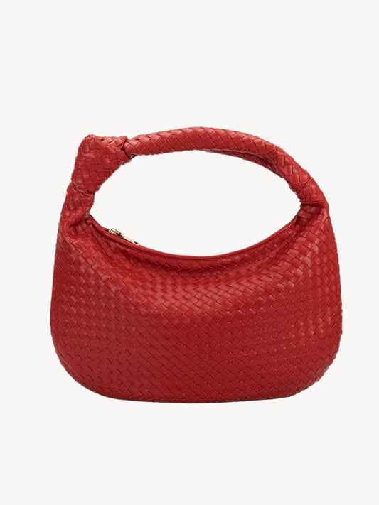 Brigitte Recycled Vegan Shoulder Bag - Red