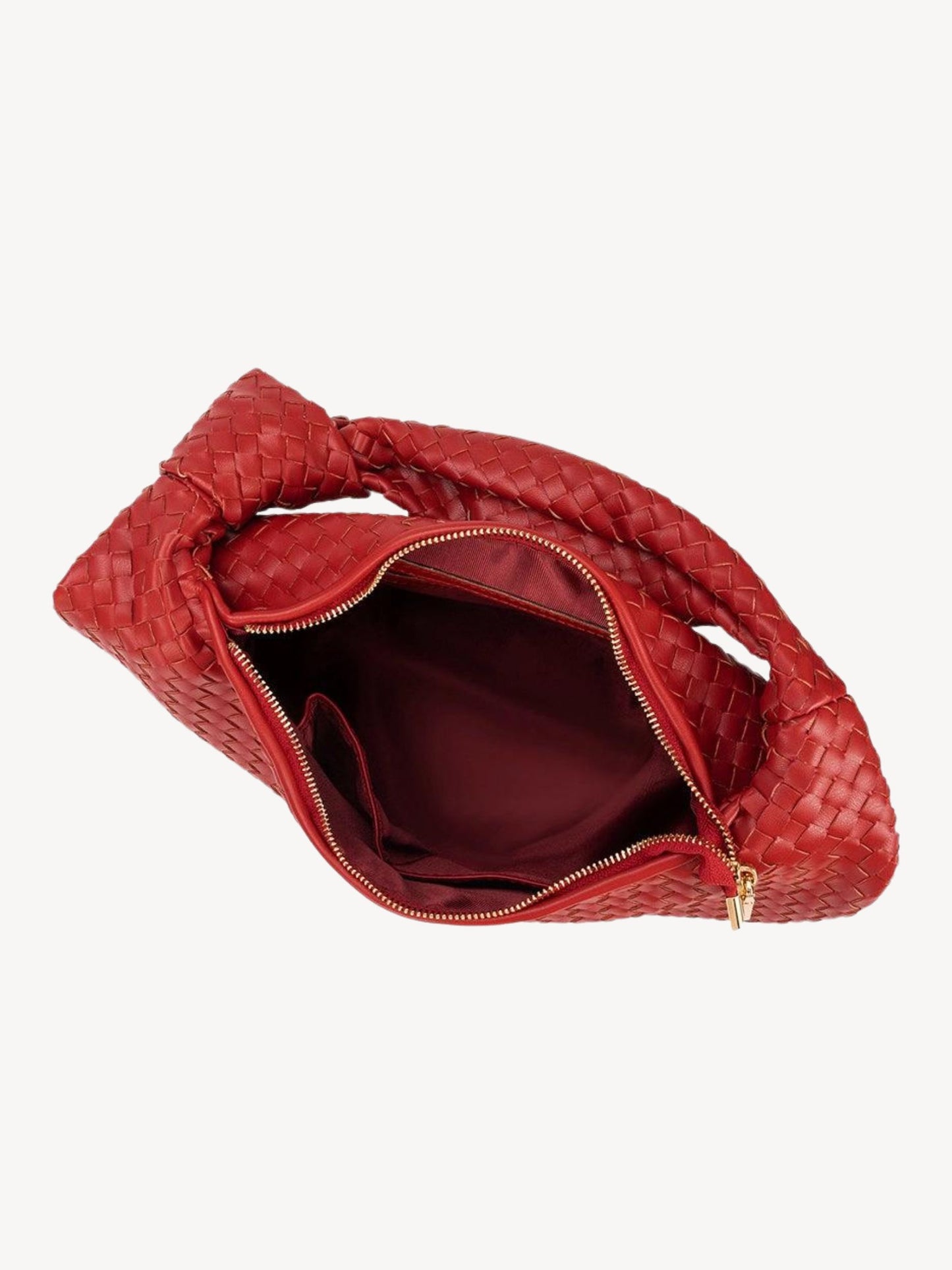 Brigitte Recycled Vegan Shoulder Bag - Red