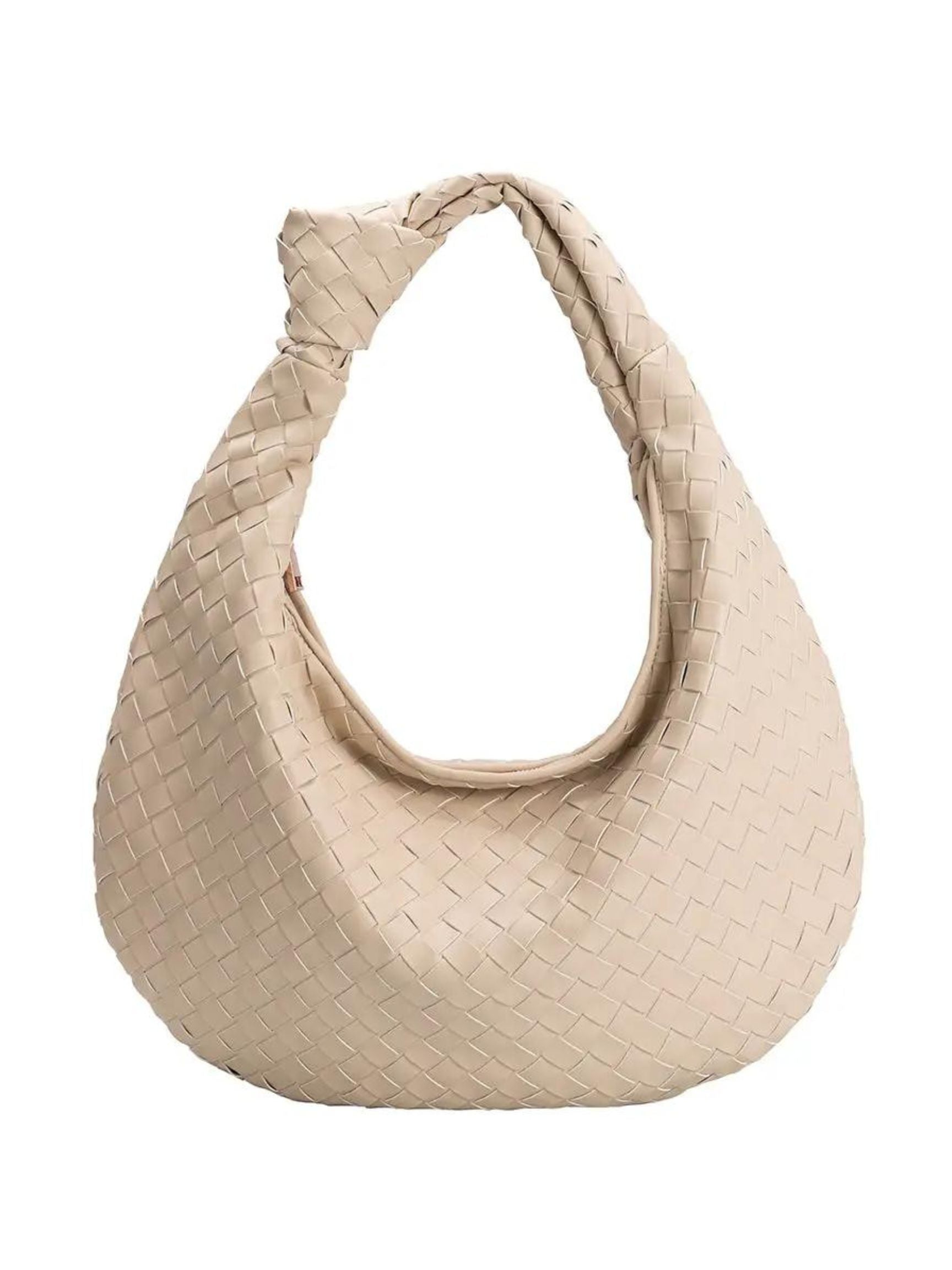 Woven shoulder bag deals