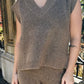Gracie Sweater Vest Top - Brown