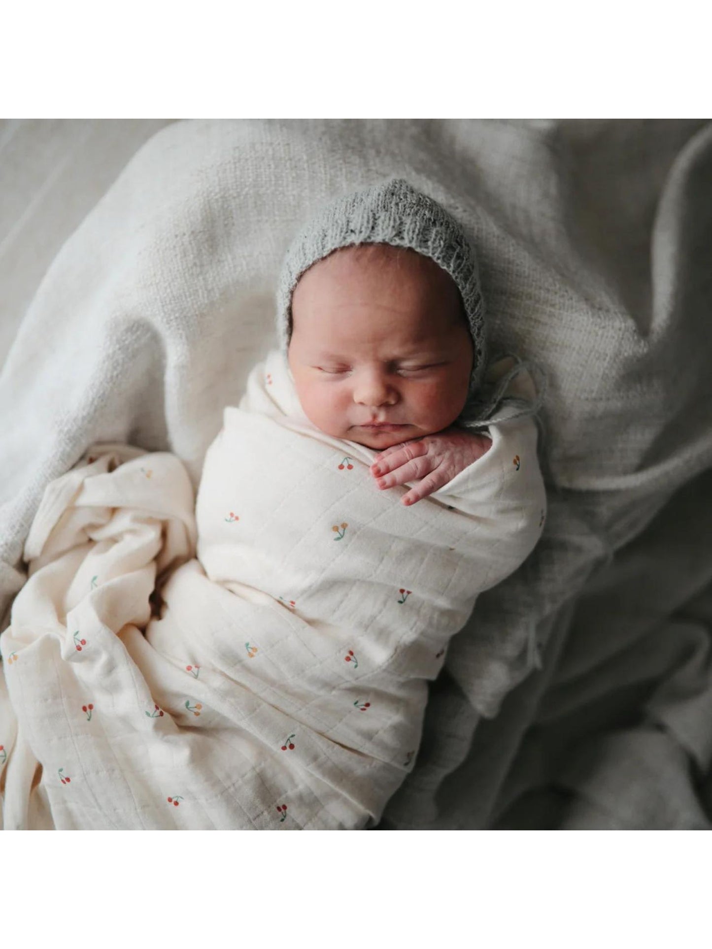 Muslin Swaddle Blanket - Cherries