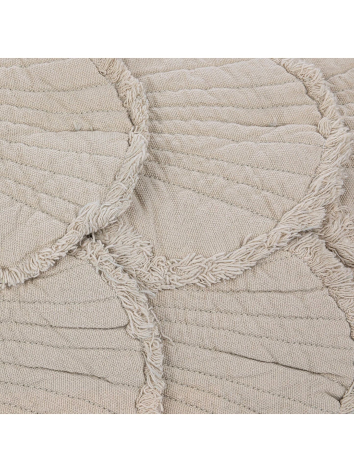 Appliqued Quilted Shells Lumbar Pillow