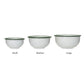 Enameled Bowls w/ Green Rim
