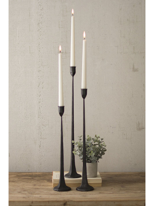 Tall Cast Iron Taper Candle Holder
