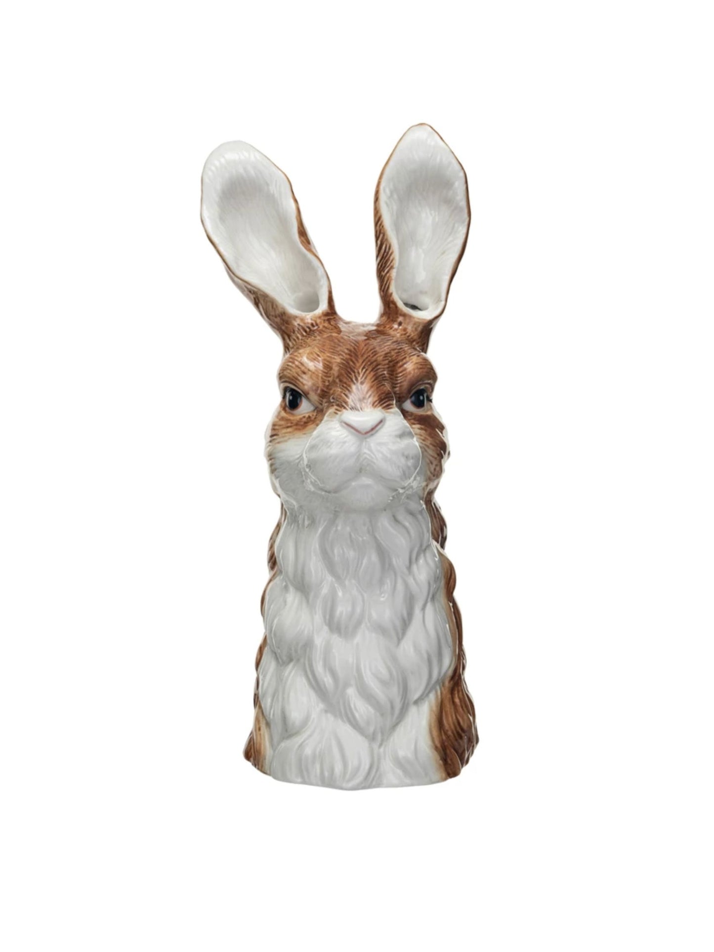 Hand-Painted Rabbit Vase