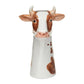 Hand-Painted Cow Vase