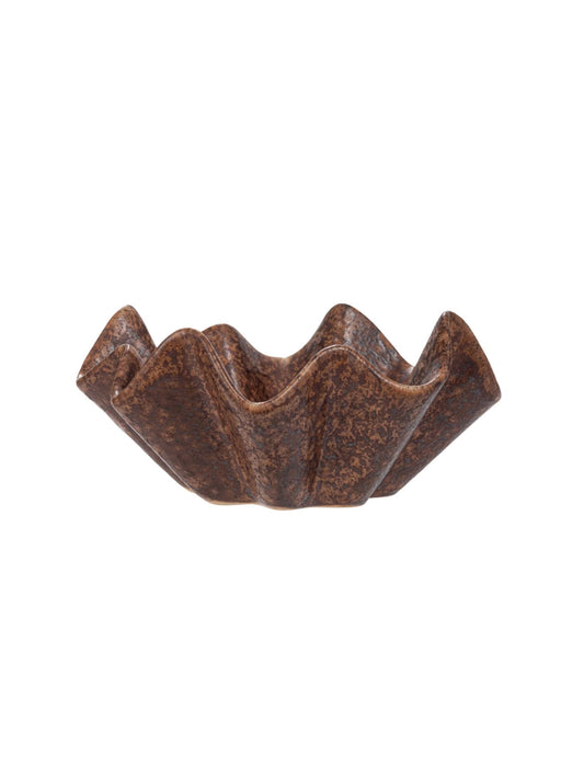 Brown Pleated Dish