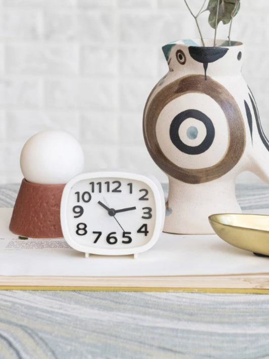 Plastic Footed Alarm/Table Clock