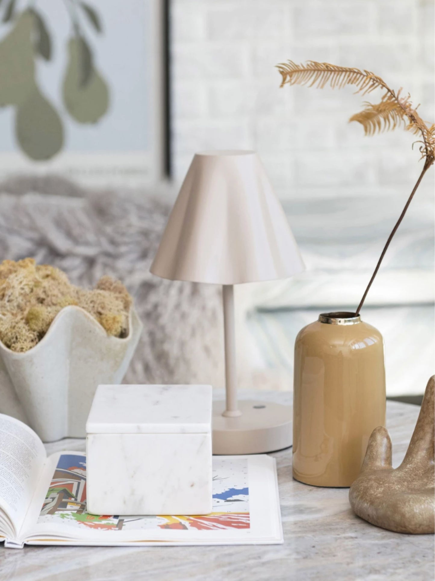 Metal LED Rechargeable Table Lamp w/ Touch Sensor