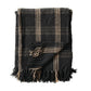 Woven Recycled Cotton Blend Throw w/ Fringe - Plaid