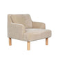Velvet Upholstered Chair w/ Oak Wood Legs