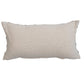 Cotton Slub Embroidered Lumbar Pillow w/ Grid Pattern