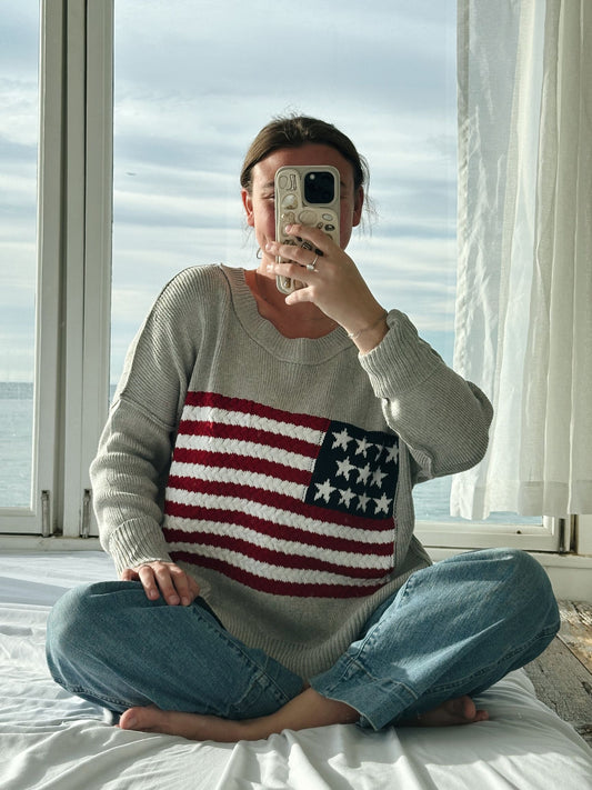 American Flag Sweater