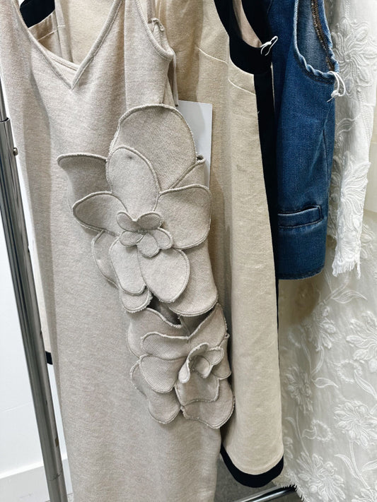Rosette Detail Maxi Dress