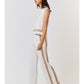 Elizabeth Sweater Tank - Ivory / Taupe
