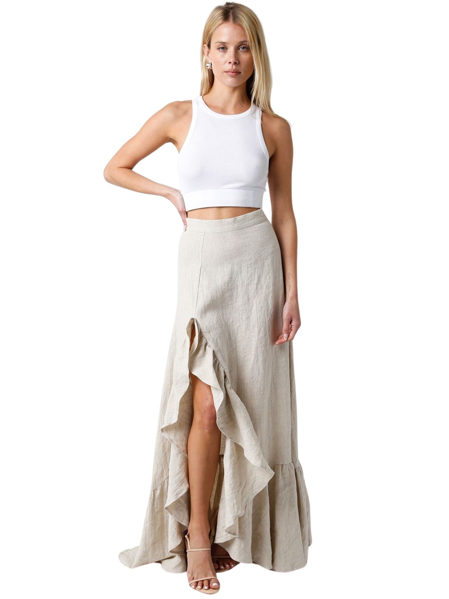 Giselle Linen Maxi Skirt