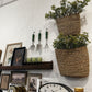 Tall Oval Woven Seagrass Wall Basket