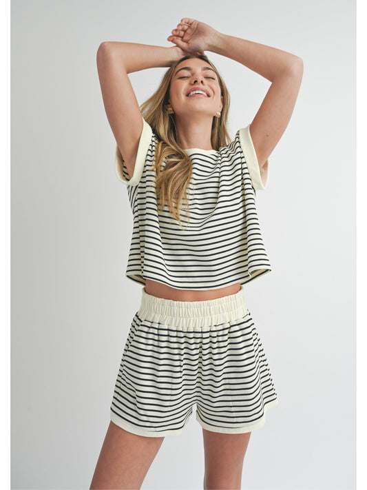 Taylor Stripe Knitted Shorts