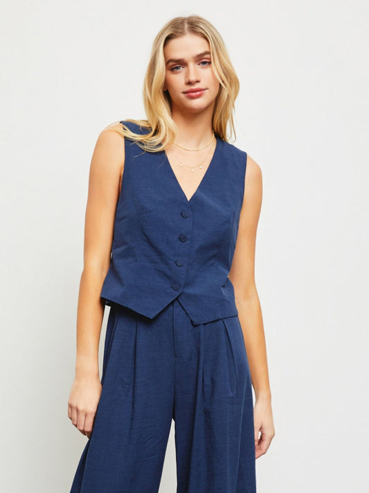 Navy Tailored Vest