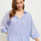 Cotton Collar Stripe Top