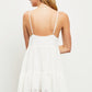 White Ruffle Mini Dress