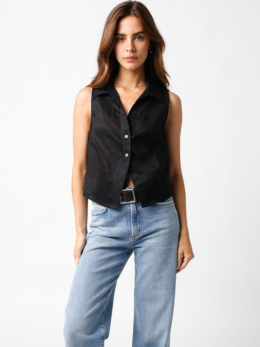 Lake Tahoe Linen Vest