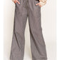 Augustine Stripe Pants - Charcoal