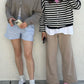 Piper Cardigan - Blk/Wht Stripe