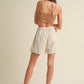 Linen Shorts With Pleated Detail