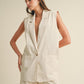 Oversized Linen Vest