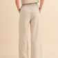 Cotton Striped Relaxed Pants