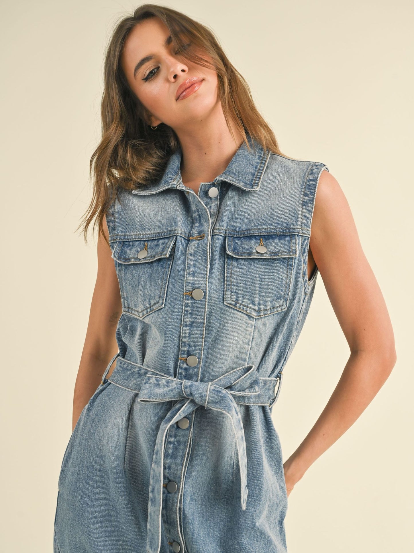 Brianna Denim Maxi Dress