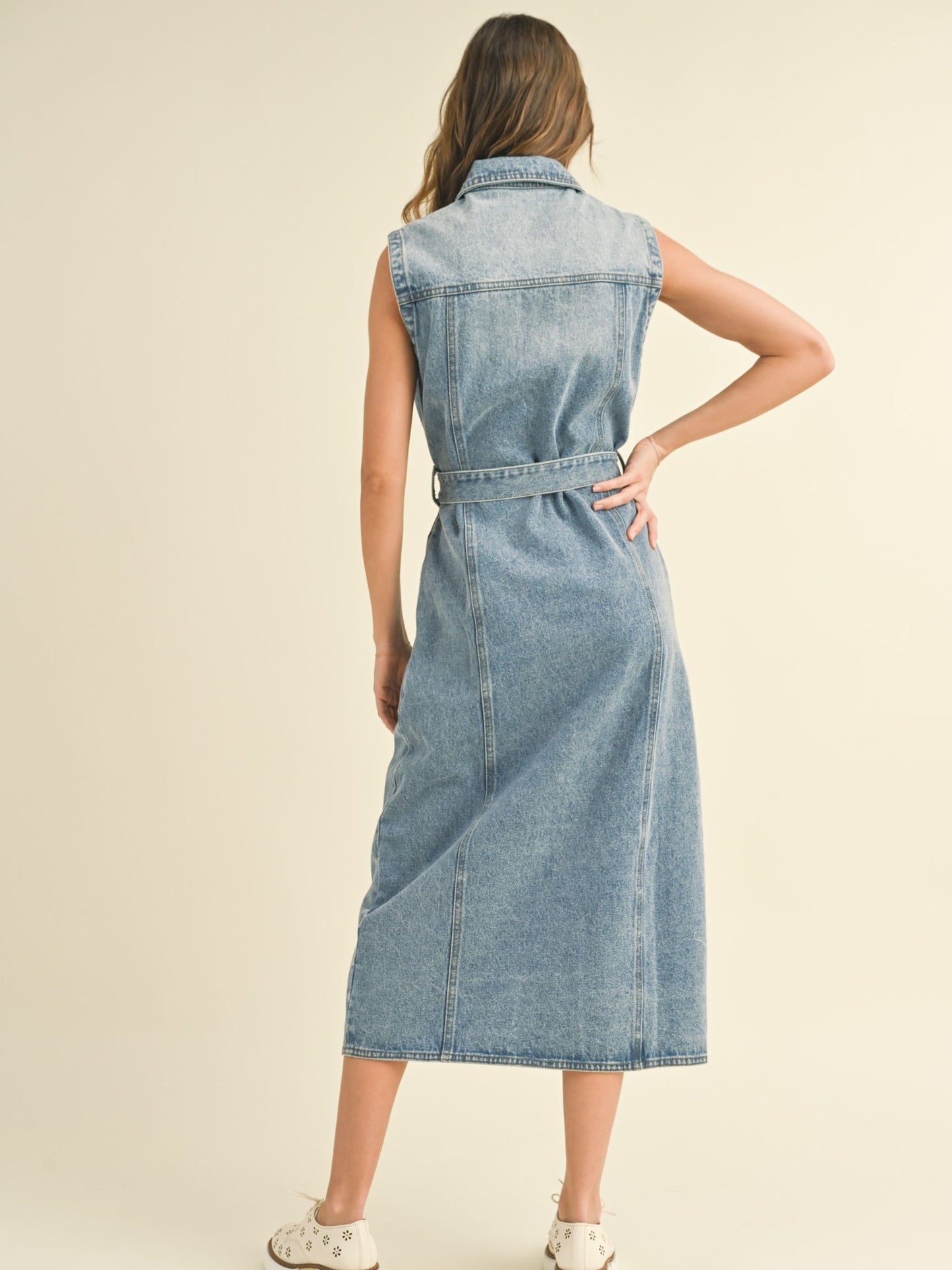 Brianna Denim Maxi Dress